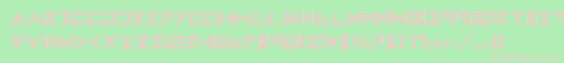 IronCobraRotalic-Schriftart – Rosa Schriften auf grünem Hintergrund