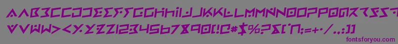 Шрифт IronCobraRotalic – фиолетовые шрифты на сером фоне