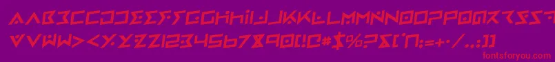 Шрифт IronCobraRotalic – красные шрифты на фиолетовом фоне