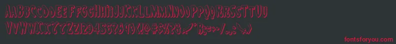 Eskindar3D Font – Red Fonts on Black Background