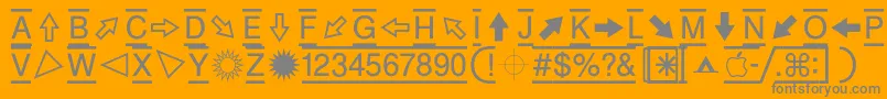 フォントZeal – オレンジの背景に灰色の文字