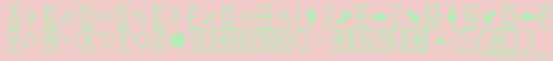 Zeal Font – Green Fonts on Pink Background