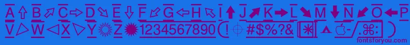 Zeal Font – Purple Fonts on Blue Background