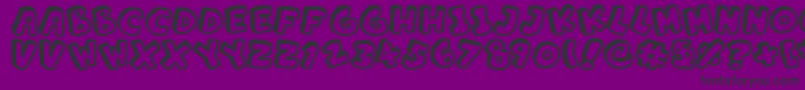 AlphabetSouplings Font – Black Fonts on Purple Background