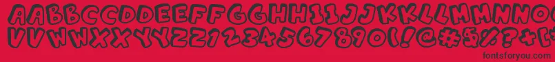 AlphabetSouplings Font – Black Fonts on Red Background