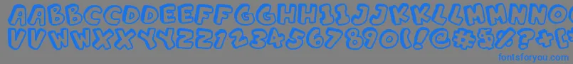 AlphabetSouplings Font – Blue Fonts on Gray Background