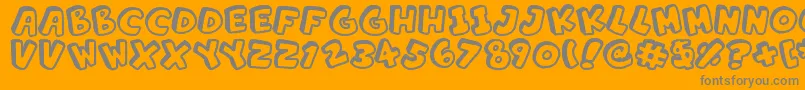 AlphabetSouplings Font – Gray Fonts on Orange Background