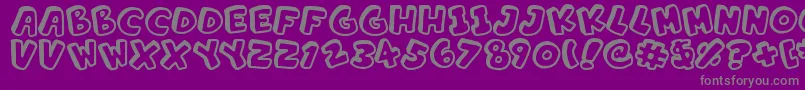 AlphabetSouplings Font – Gray Fonts on Purple Background