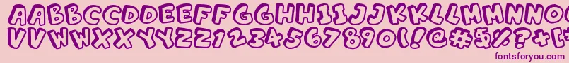 AlphabetSouplings Font – Purple Fonts on Pink Background