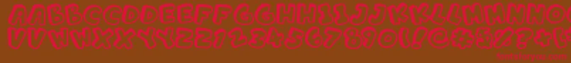AlphabetSouplings Font – Red Fonts on Brown Background