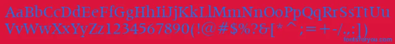 Lat725n Font – Blue Fonts on Red Background