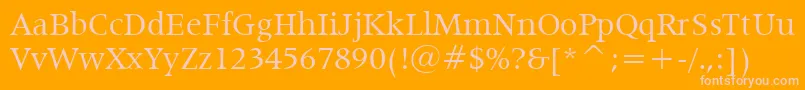 Lat725n Font – Pink Fonts on Orange Background