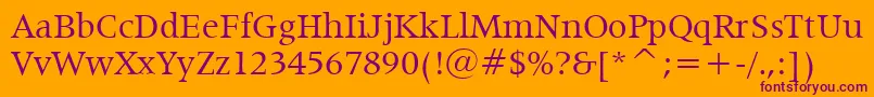 Lat725n Font – Purple Fonts on Orange Background