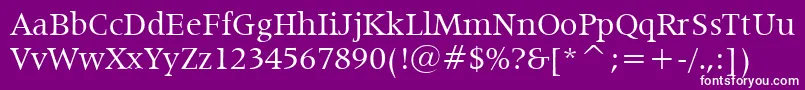 Lat725n Font – White Fonts on Purple Background