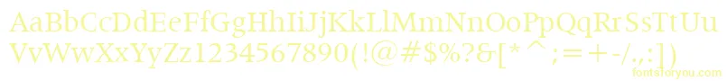 Lat725n Font – Yellow Fonts on White Background