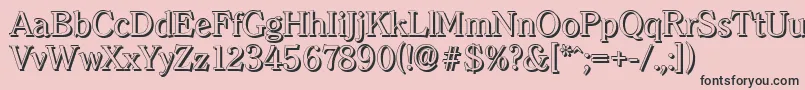 ClearfaceshadowRegular Font – Black Fonts on Pink Background
