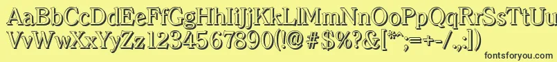 ClearfaceshadowRegular Font – Black Fonts on Yellow Background