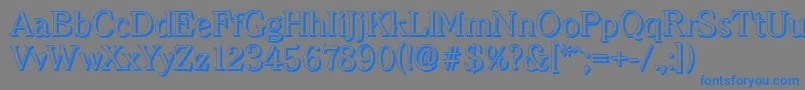 ClearfaceshadowRegular Font – Blue Fonts on Gray Background