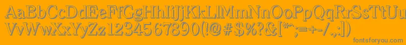 ClearfaceshadowRegular Font – Gray Fonts on Orange Background