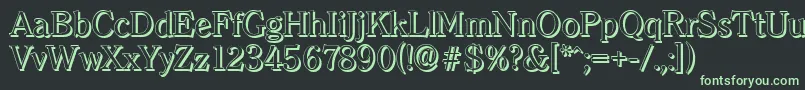Шрифт ClearfaceshadowRegular – зелёные шрифты на чёрном фоне