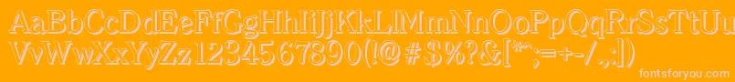 ClearfaceshadowRegular Font – Pink Fonts on Orange Background