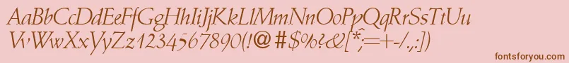 Шрифт AmaryllisRegularDb – коричневые шрифты на розовом фоне