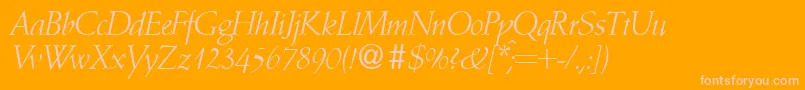 AmaryllisRegularDb Font – Pink Fonts on Orange Background