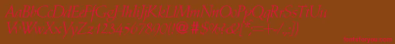 AmaryllisRegularDb Font – Red Fonts on Brown Background