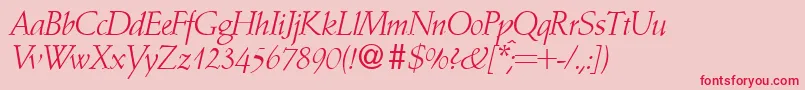 AmaryllisRegularDb Font – Red Fonts on Pink Background