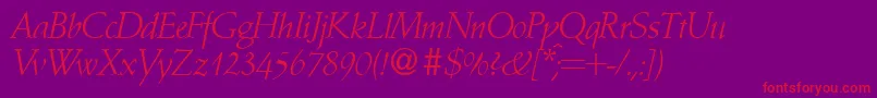 AmaryllisRegularDb Font – Red Fonts on Purple Background
