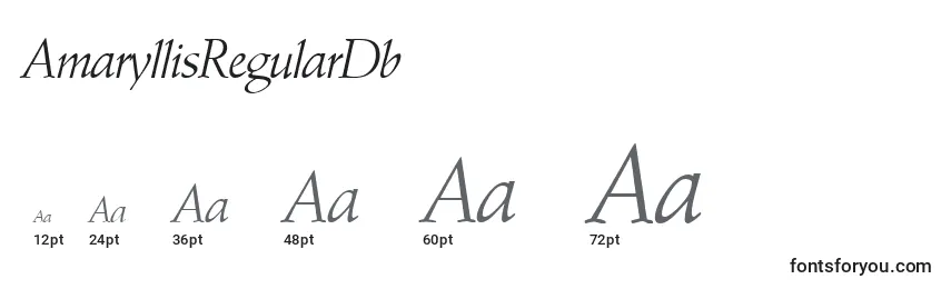 AmaryllisRegularDb Font Sizes