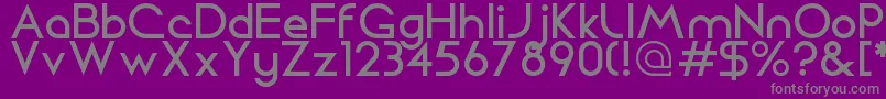 フォントCirco – 紫の背景に灰色の文字
