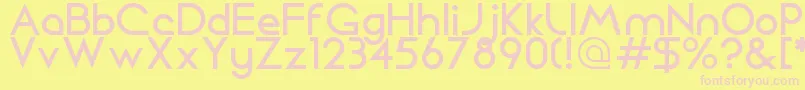 Circo Font – Pink Fonts on Yellow Background