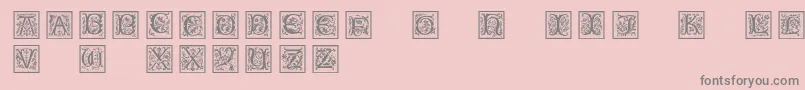 Police Petitfleur – polices grises sur fond rose