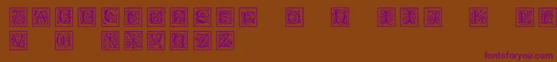 Petitfleur Font – Purple Fonts on Brown Background