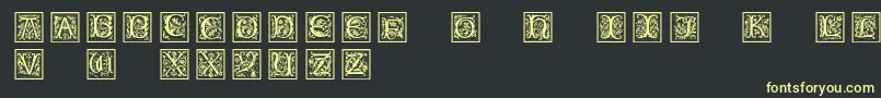 Petitfleur Font – Yellow Fonts on Black Background