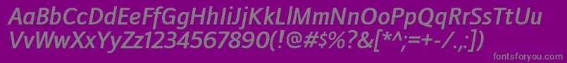 DoradanisbItalic Font – Gray Fonts on Purple Background
