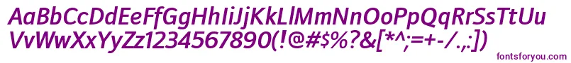DoradanisbItalic Font – Purple Fonts on White Background