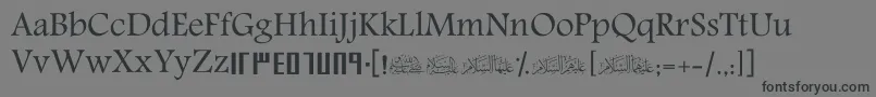 ScRehan-Schriftart – Schwarze Schriften auf grauem Hintergrund
