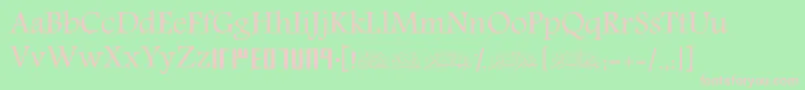 ScRehan-fontti – vaaleanpunaiset fontit vihreällä taustalla