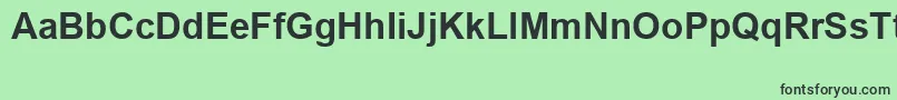 フォントArialSpecialG1Bold – 緑の背景に黒い文字