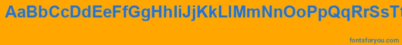 ArialSpecialG1Bold Font – Blue Fonts on Orange Background