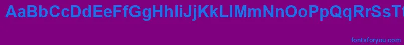 ArialSpecialG1Bold-Schriftart – Blaue Schriften auf violettem Hintergrund