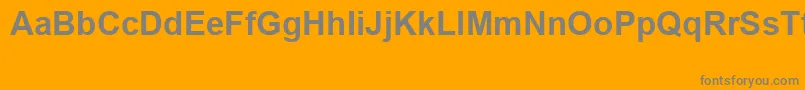 ArialSpecialG1Bold Font – Gray Fonts on Orange Background
