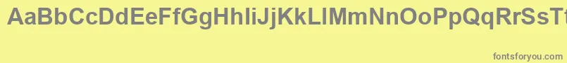 ArialSpecialG1Bold-Schriftart – Graue Schriften auf gelbem Hintergrund