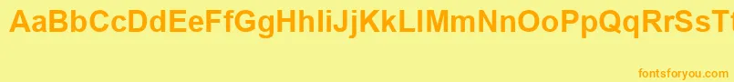 ArialSpecialG1Bold Font – Orange Fonts on Yellow Background