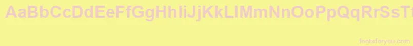 ArialSpecialG1Bold Font – Pink Fonts on Yellow Background