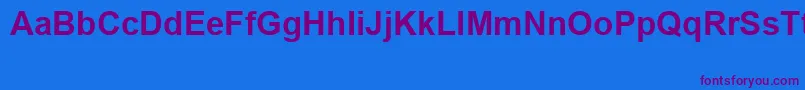 ArialSpecialG1Bold Font – Purple Fonts on Blue Background
