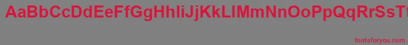 フォントArialSpecialG1Bold – 赤い文字の灰色の背景