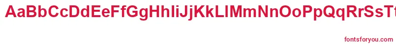 ArialSpecialG1Bold Font – Red Fonts on White Background